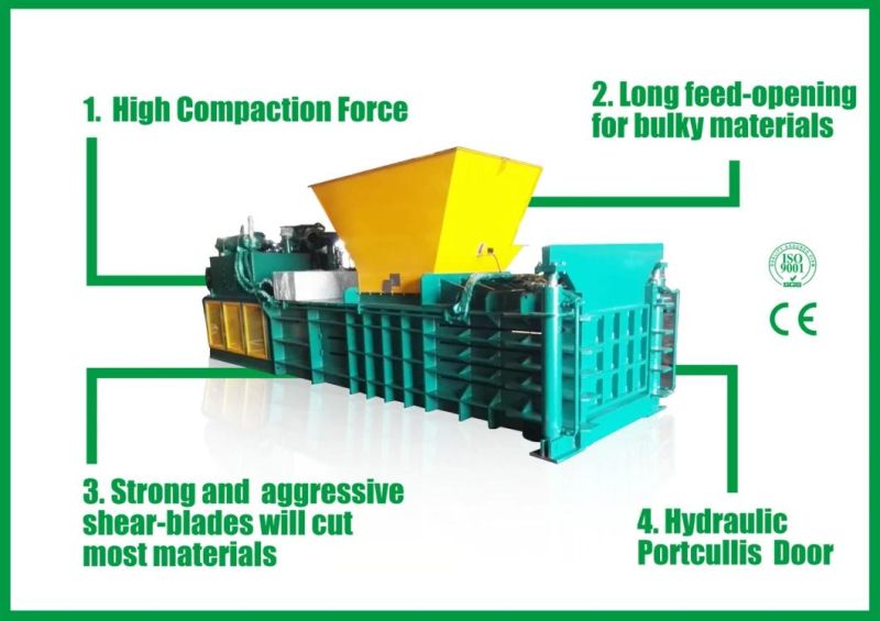 Horizontal Hydraulic Aluminium Can Waste Paper Plastic Baler