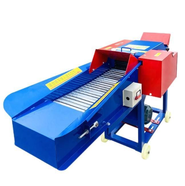 Heavy Duty Electric Motor Grass Cutter Trapp Shredder 3.5 Ton/Hr Automatic Iron Conveyor Belt Straw Corn Fodder Forage Chopper