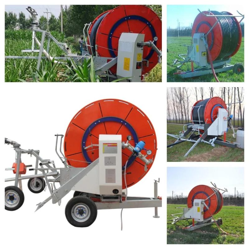 Agricultural Hose Reel Irrigation Boom Mobile Sprinkler System