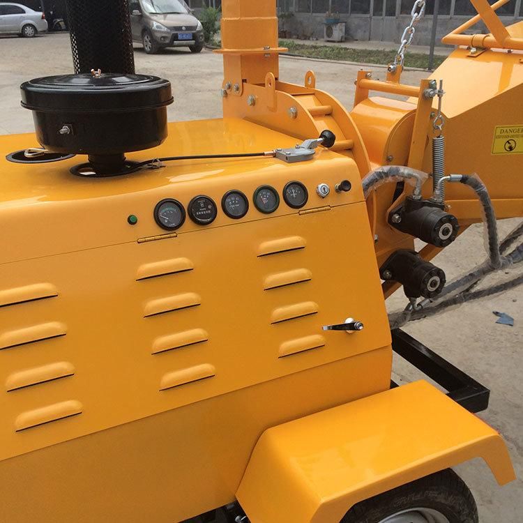 Diesel Engine Wood Chipper Trailed Branch Shredder