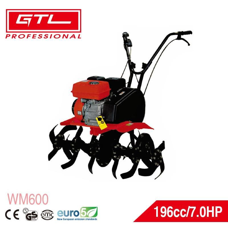 7HP 4 Stroke Belt Drive Agricultural Gasoline / Petrol Power Tillers Garden Rotavator / Cultivator Tiller (WM600)