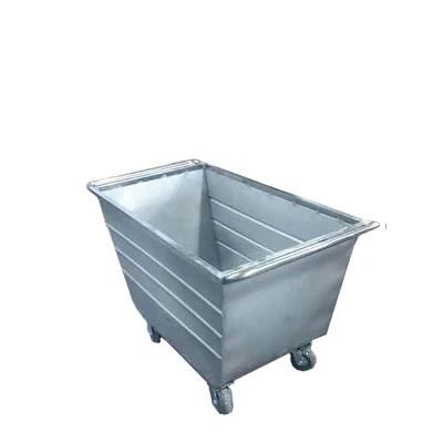 Large Capacity Feed Trolley for Pigs Stainless Steel Feed Transporter in Chicken House Pushes Stainless Steel Feed Trolley