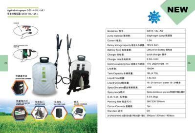 18L Agricultural Electric Trolley Pesticide Pump Sprayer Power Sprayer with Wheels