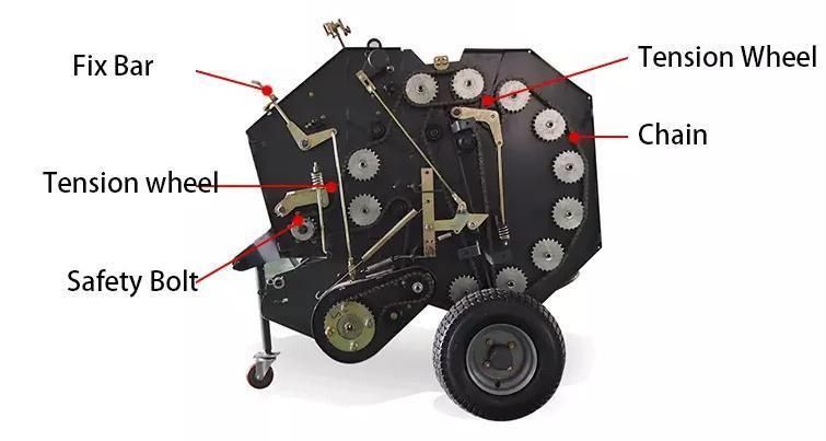 Farming Use Baling Machine Mini Wheat Straw Round Baler