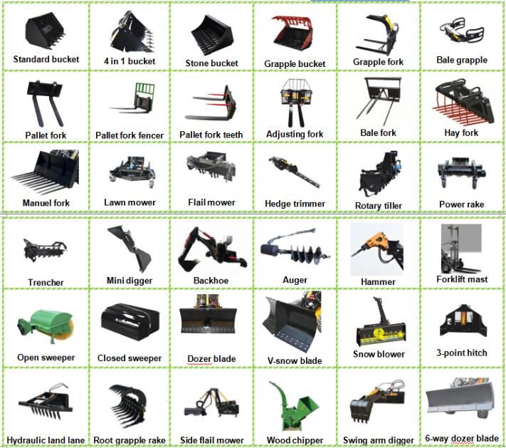 Earth Moving Equipment Mini Digger for Excavators Backhoe Loader Attachment