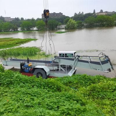 Newest Professional Aquatic Weed Cutting Dredger/Trash Skimmer Boat/Water Weed Harvester
