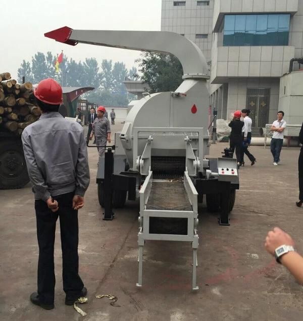 Mobile Wood Chipper in The Field