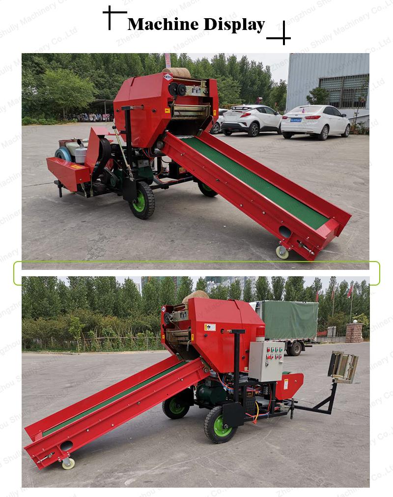 Corn Silage Grass Baler Machine with Wrapper