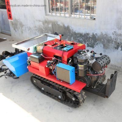 Farm Machinery Crawler Rotary Cultivator Remote Controlled Tiller for Dryland