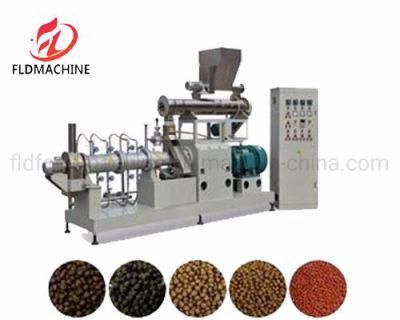 Twin Screw Extruder for Dry Animal Pet Dog Cat Floating Sinking Fish Feed Pellet Pet Food Making Machine