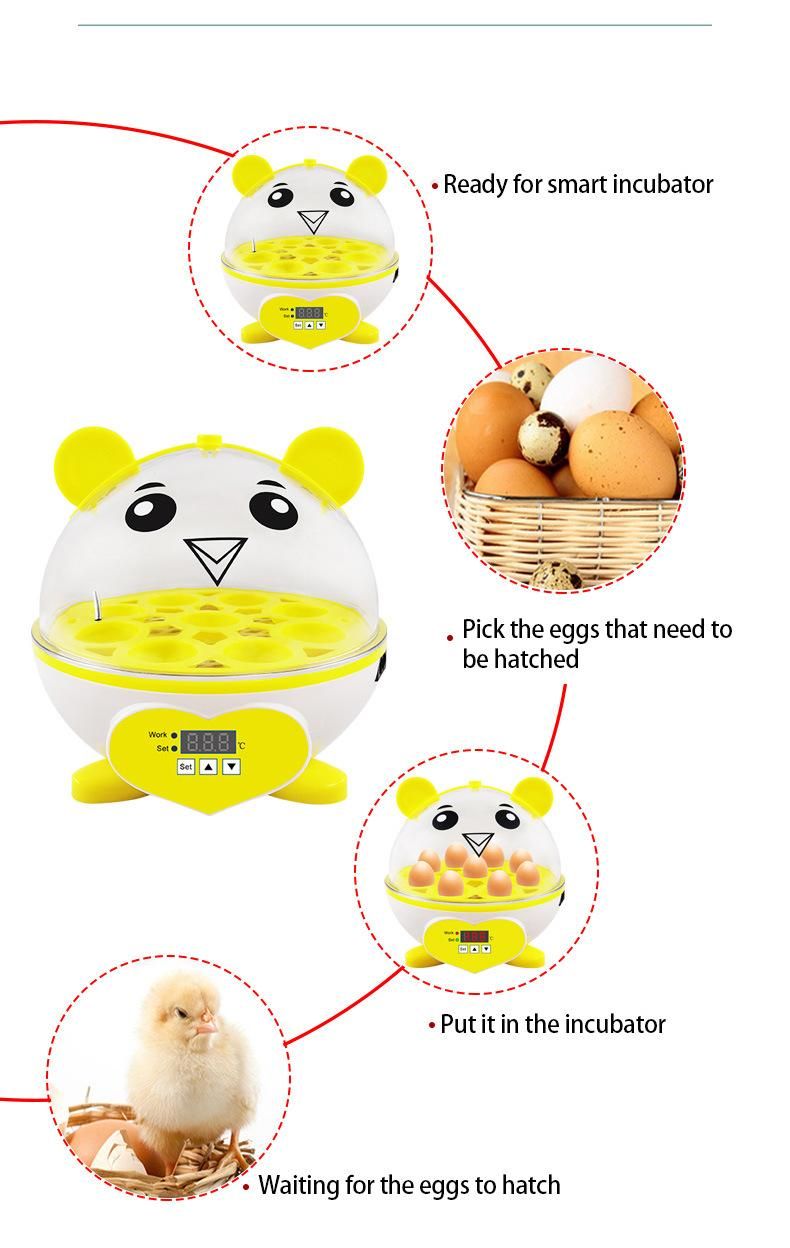2022 New Design Homemade Chicken Egg Hatching Mini Egg Incubator 9 Eggs