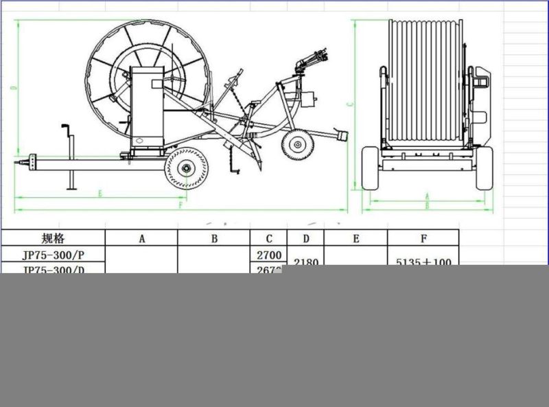 Automatic Recycling Agriculture Hose Reel Irrigation System with Truss Boom