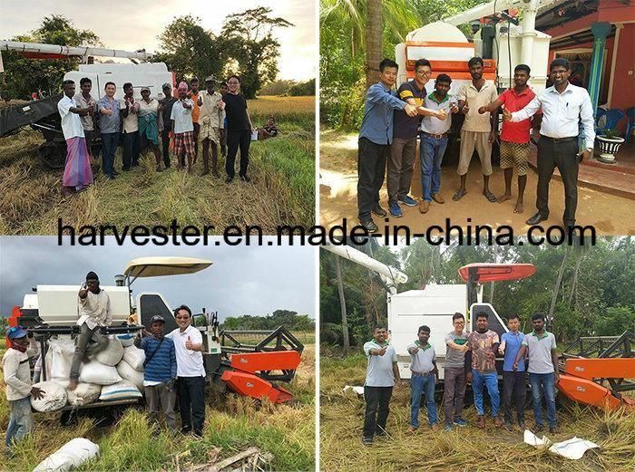 Crawler Rubber Track Rice Harvester Machine for Sale in Indonesia