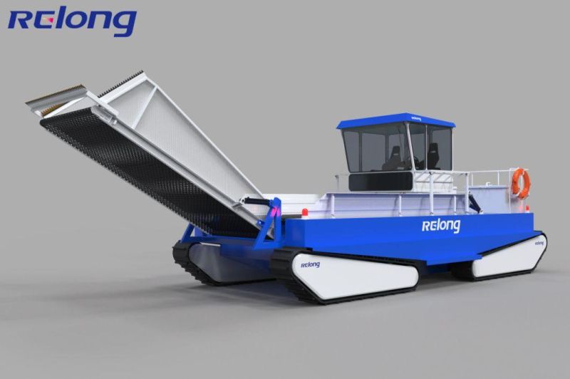 New Design Amphibious Weed Salvage Harvester Boat Vessel