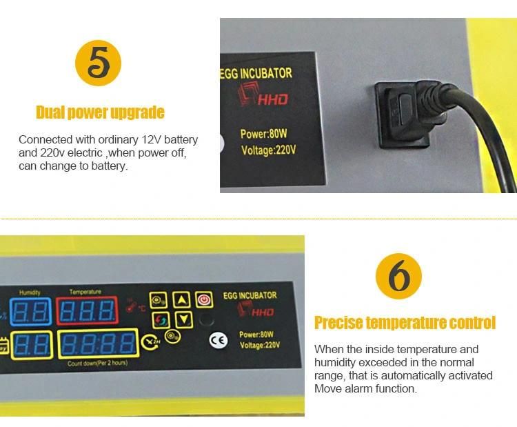 Ce Automatic Digital Temperature Control Automatic Turning 48 Egg Incubator