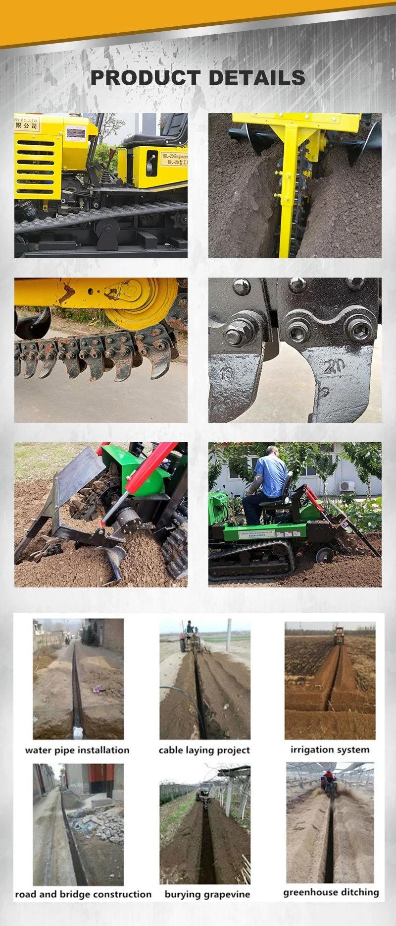 Agriculture Digging Chain Trencher Tractor Sale / Mini Trencher