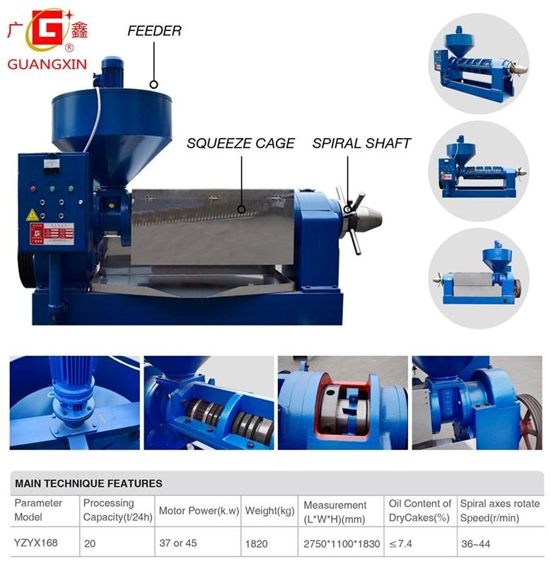Peanut Sunflower Coconut Cotton Seeds Oil Expeller Machine