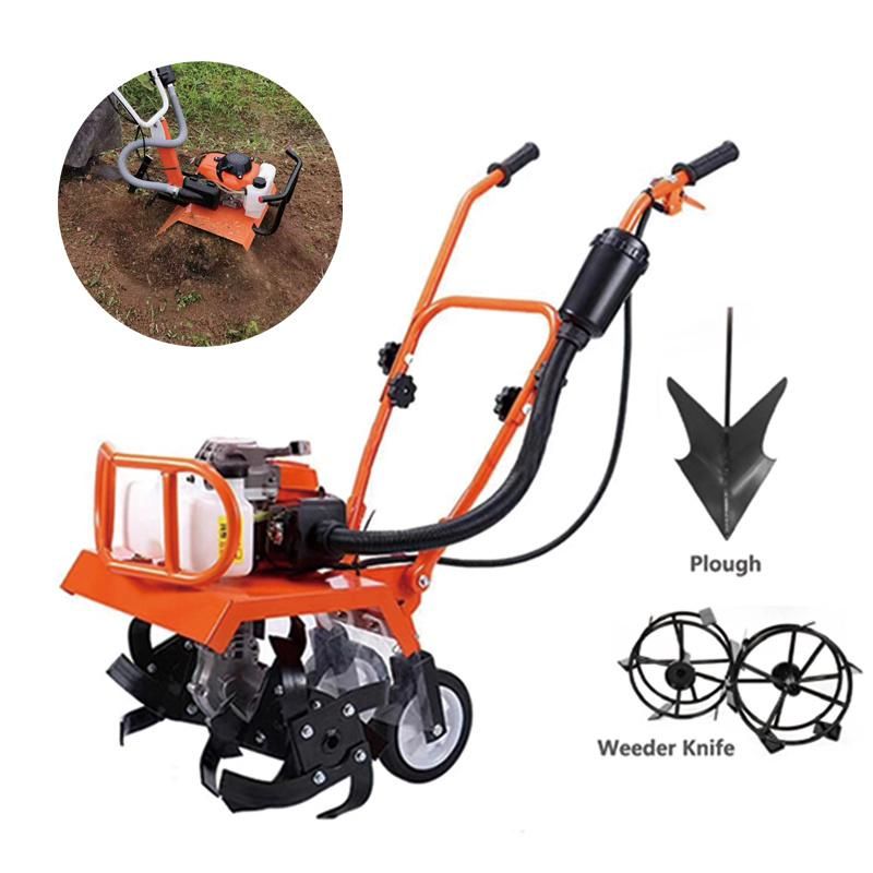 China 52cc Mini Gasoline/Petrol Power Rotary Weeder Tillers for Farm Agricultural Ploughing Machine Cultivator