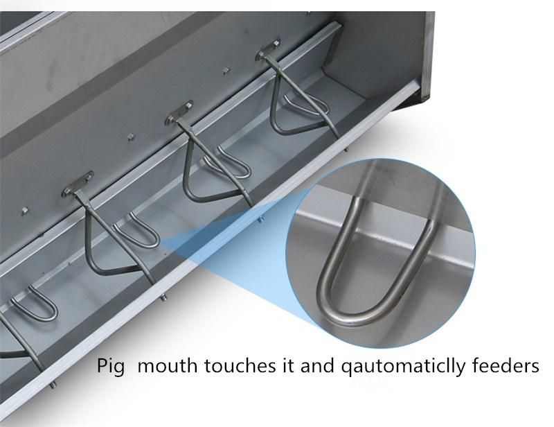 Double Size Stainless Steel Automatic Feeder Fatten Trough