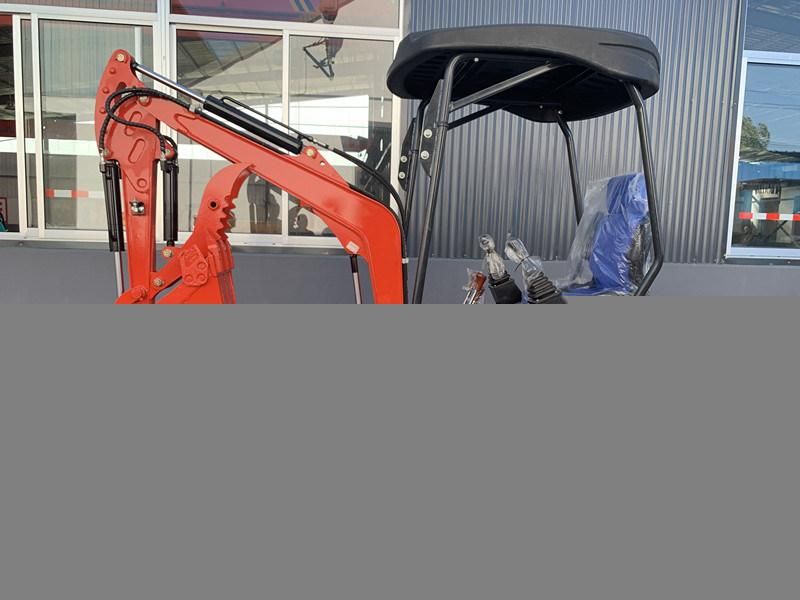 Mini Digger Hydraulic Mini Crawler Diesel Type Blue Small Excavator 1.7ton Price for Sale