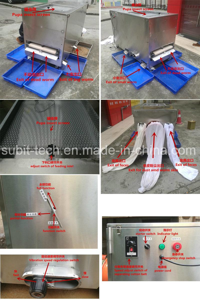 Mealworm/Insects Size Selecting Machine Multifunctional Separating Plant for Yellow Tenebrio