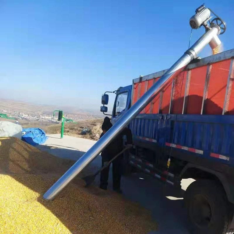 Rubber Hose Grain Elevator Matched with Motor/Diesel/Galoline Engine Rice Wheat Corn Soybean Automatic Loading Machine