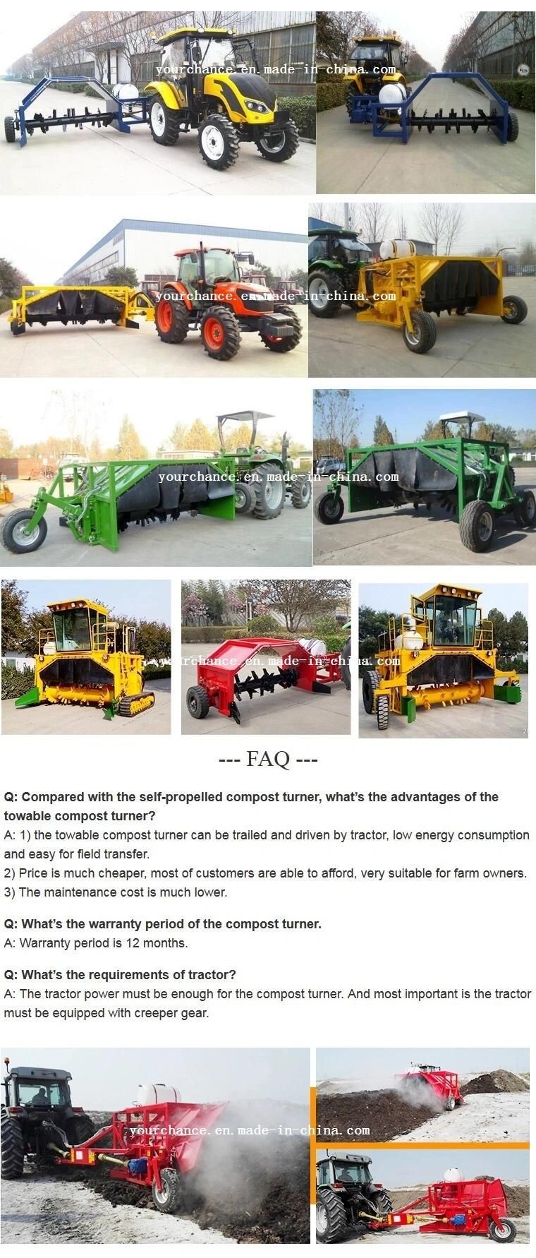 Australia Hot Selling Compost Turing Machine Zfq350 3.5m Width Tractor Towable Organic Fertilizer Compost Windrow Turner From China Factory Manufacturer