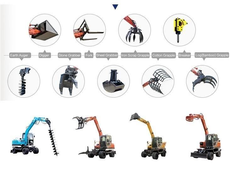6 Tons Excavator with Grapple for Sale