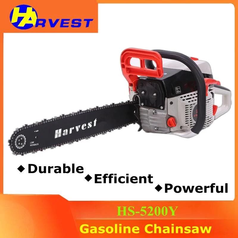 Quality 52cc Powerful Petrol Wood Cutting Tool Gasoline Chainsaw (HS-5200Y)