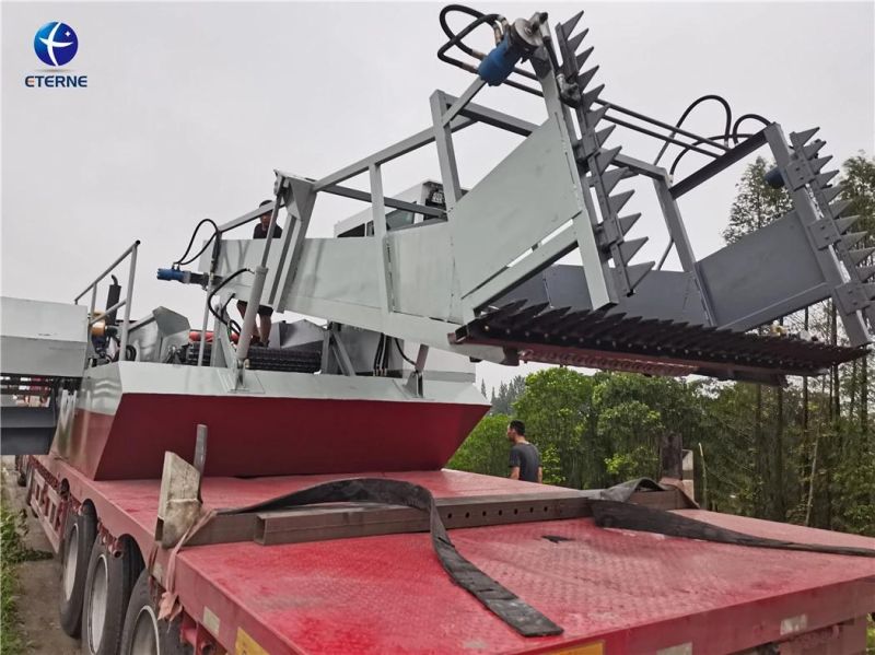Paddle Wheel Full Automatic Aquatic Weed Harvester