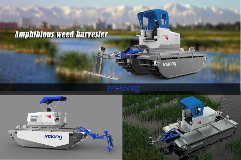 Factory Price Amphibious Garbage Water Hyacinth Aquatic Weed Harvester