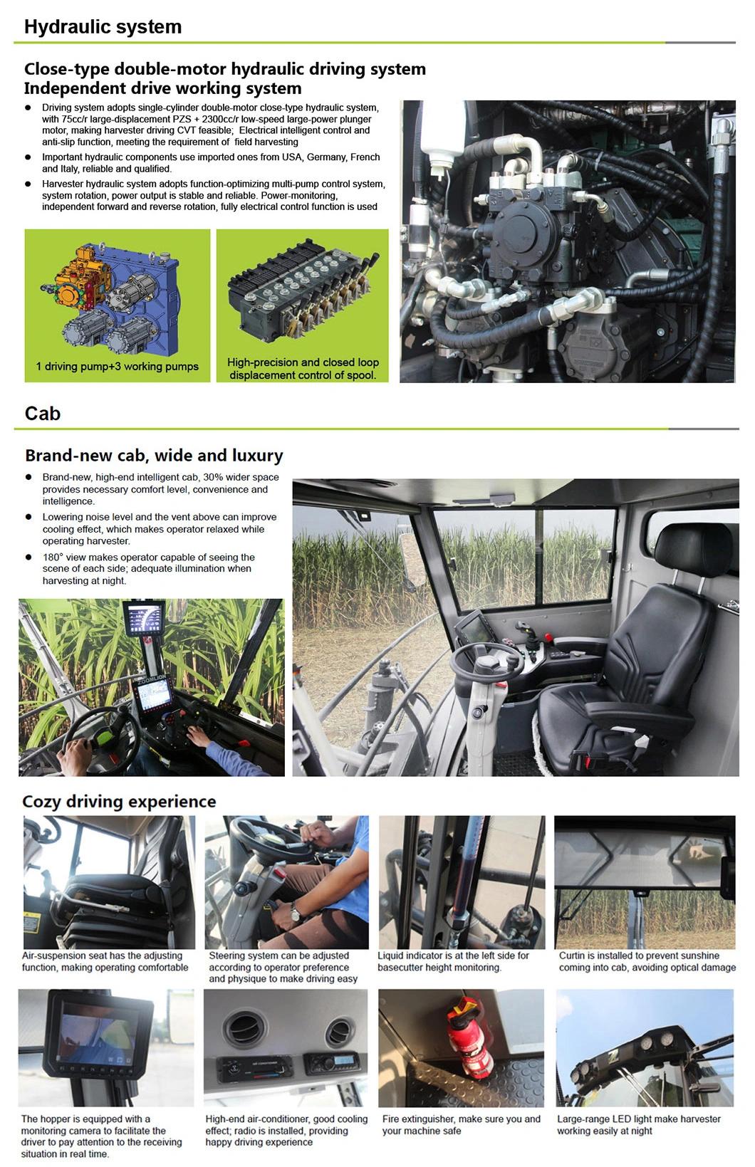 Zoomlion Combine AC60A Sugarcane Harvester Cutting Machine