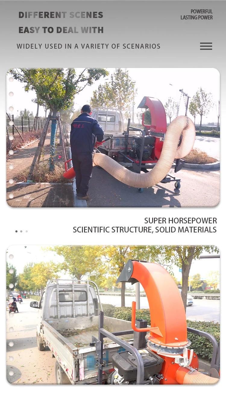 Small Portable Tree Shredder Crusher Rotten Leaf Shredder Gasoline Engine Branch Shredder with Strong Functionality