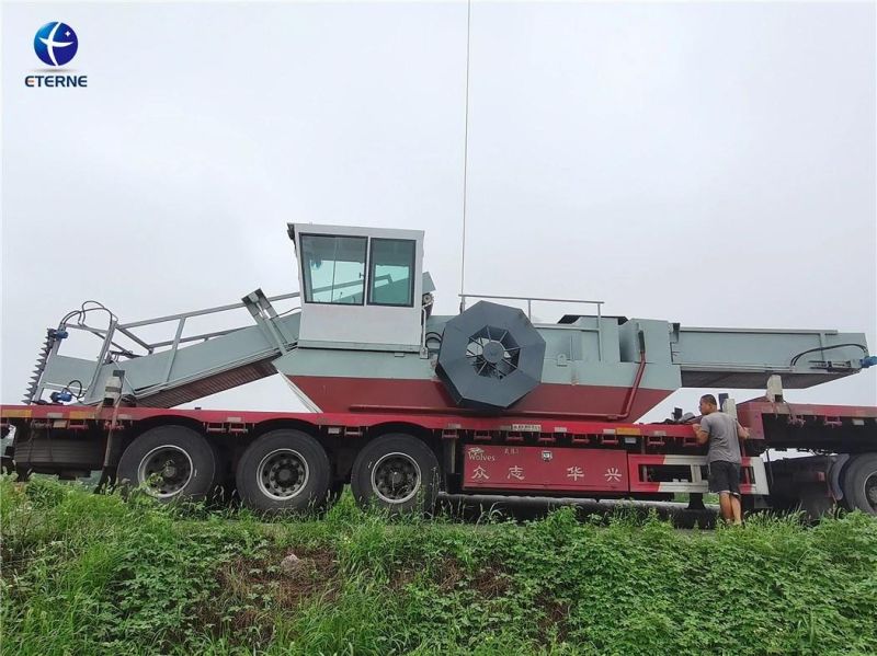 Paddle Wheel Full Automatic Aquatic Weed Harvester