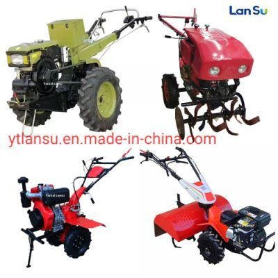 China CE Farming Machinery Mini Two Wheel Hand Traktor Ratavator Rotary Motocultor Power Weeder Tiller