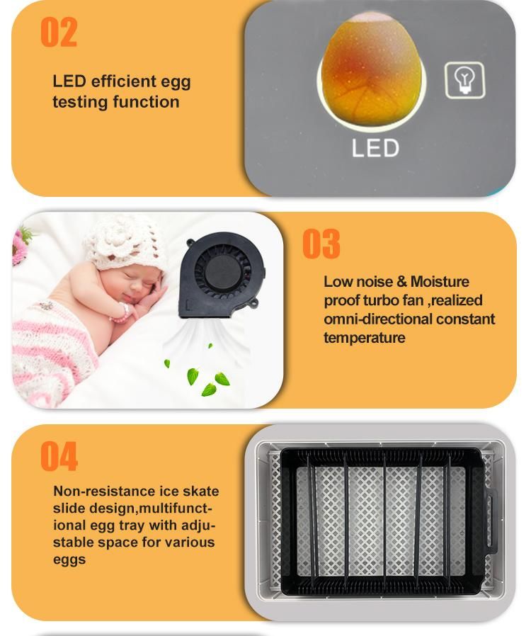 Hhd Full Automatic Mini 12 Incubators Egg Hatching Machine for Sale