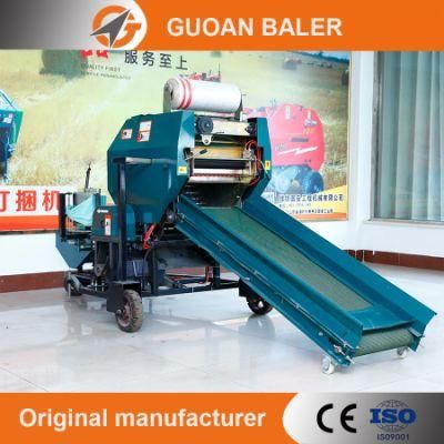 Corn Silage Baler Machine / Biomass Straw Hydraulic Round Baler Wrapper