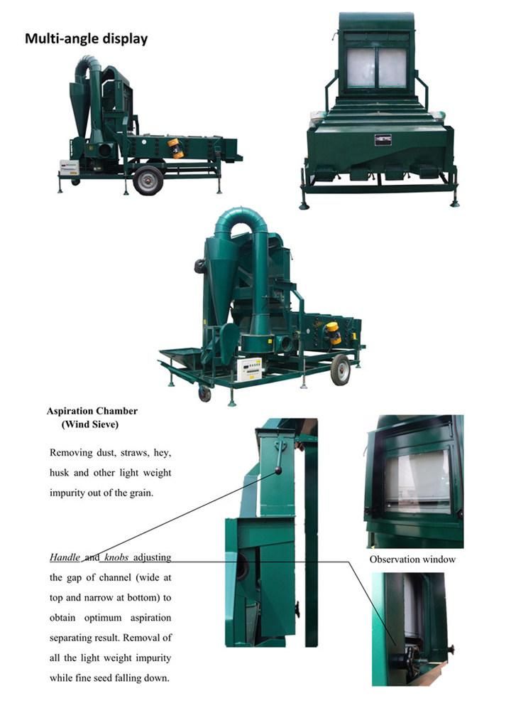 Maize Sunflower Cocoa Soybean Grain Cleaner Farm Machinery