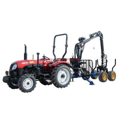 Tractor Trailer Tractor Mounted Log Loader Trailer Hot on Sale