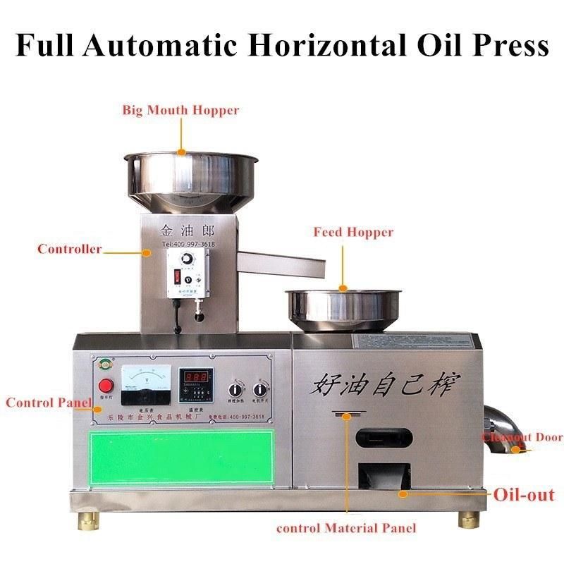 Stainless Steel Fully Automatic Screw Oil Extractor Commercial Sesame Peanut Walnut Oil Processing Machine Oil Presser