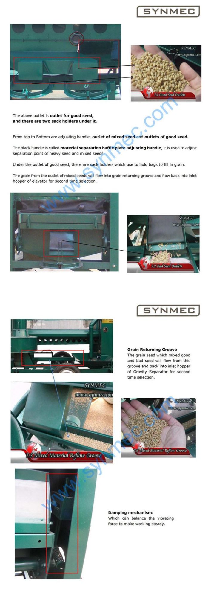 Wheat Maize Seed Gravity Separator Cleaning Machine