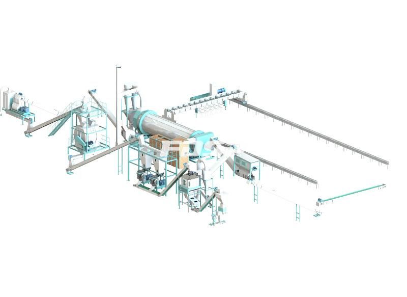 4-5 T/H Urban Living Waste Organic Fertilizer Pellet Production Line for Sale