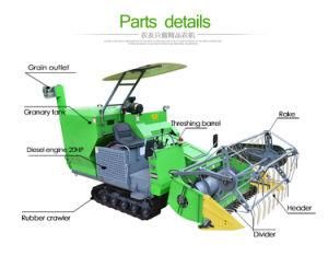Popular in Africa Farm Machinery Tracked Rice Combine Harvester 4lz-2.2