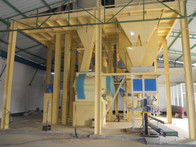 High-Tech Poultry Feed Production Line with Pellet Mill Machine for 1-2tph