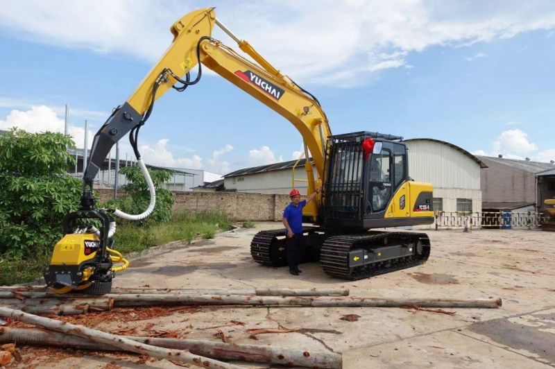 Yuchai 13.8t Tree Harvester Excavator Log Forest Machine