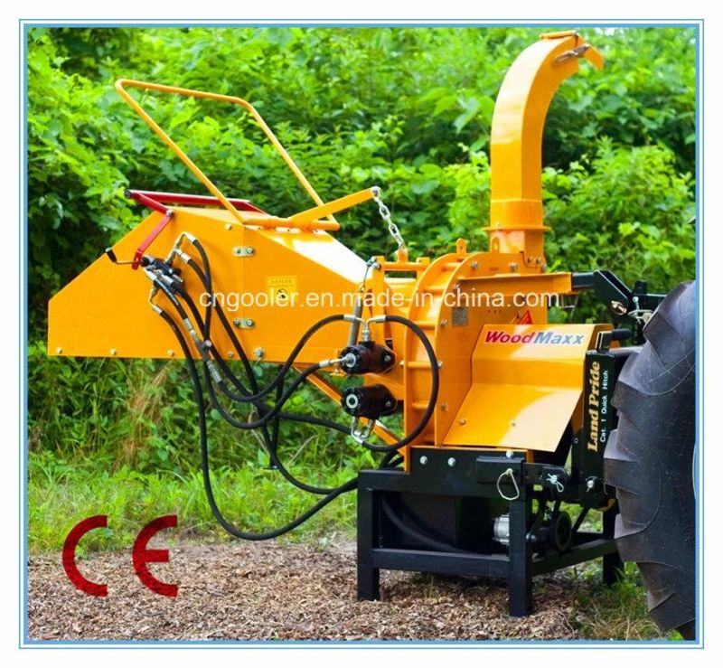 CE Approval Tractor Pto Wood Chipper Th-8, Hydraulic Feeding Rollers