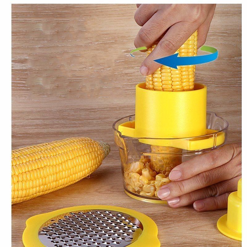 4-in-1 Strips, Peeler, Grater, Bowl - Fast and Safe Corn Shredder Multi-Function Corn Sheller Esg11869
