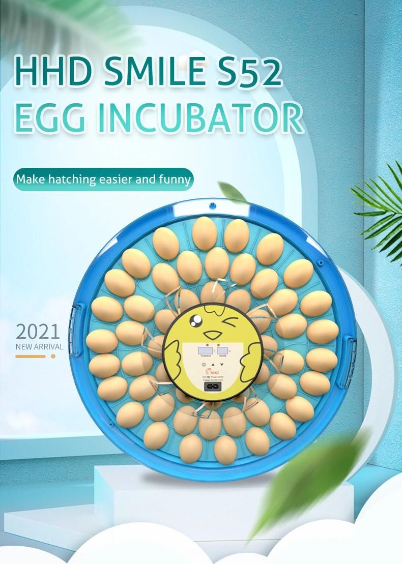 S52 Hhd Brand Smile Series High Quality Egg Incubator Machine for Chicken Eggs