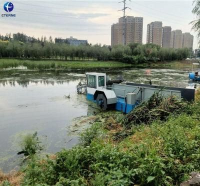 Full Hydraulic Weed Cutting Boat River Garbage Collection Boat