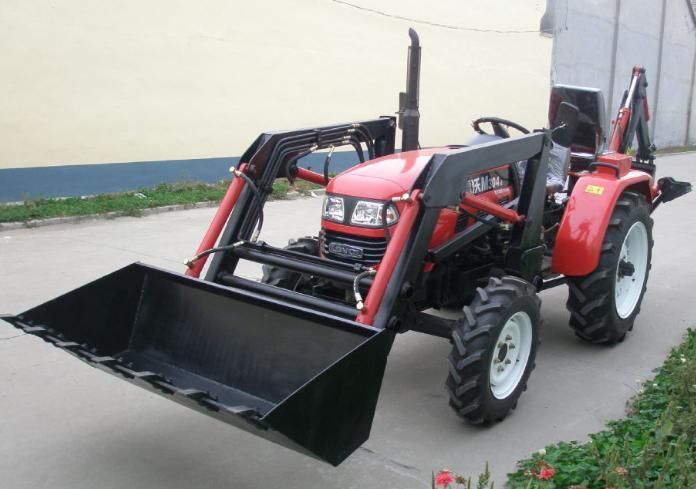 Agricultural Garden Farming Tractor Low Price Sale 40HP with Front End Loader and Tiller